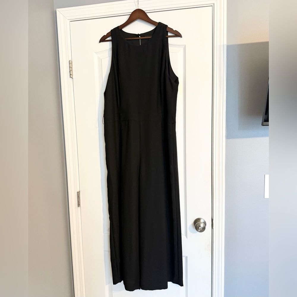 NWT Banana Republic Black Sleeveless Wide Leg Jumpsuit, sz 16
